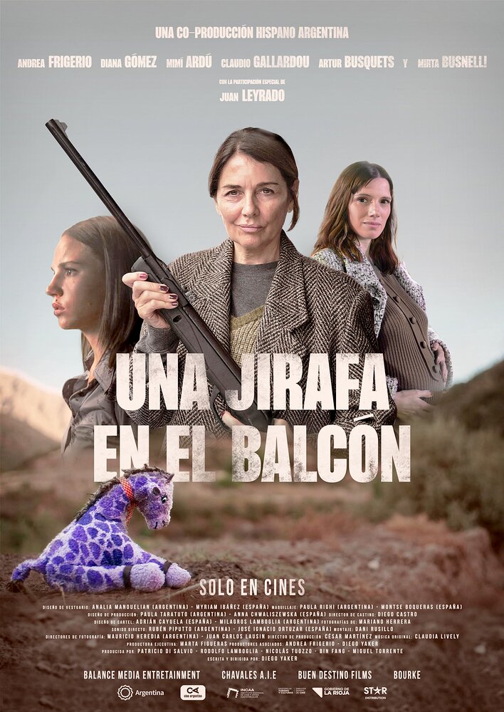 Una jirafa en el balcón